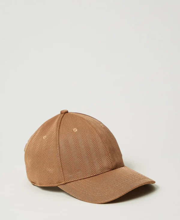 TWINSET Milano Hüte^Baseballkappe Aus Scuba Kamel-Karamell