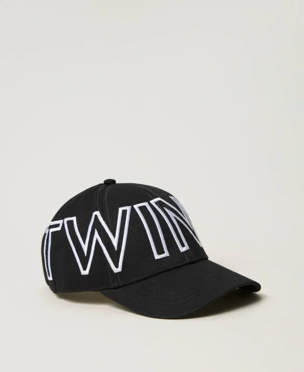 TWINSET Milano Hüte^Baseballkappe Mit Maxilogo Schwarz