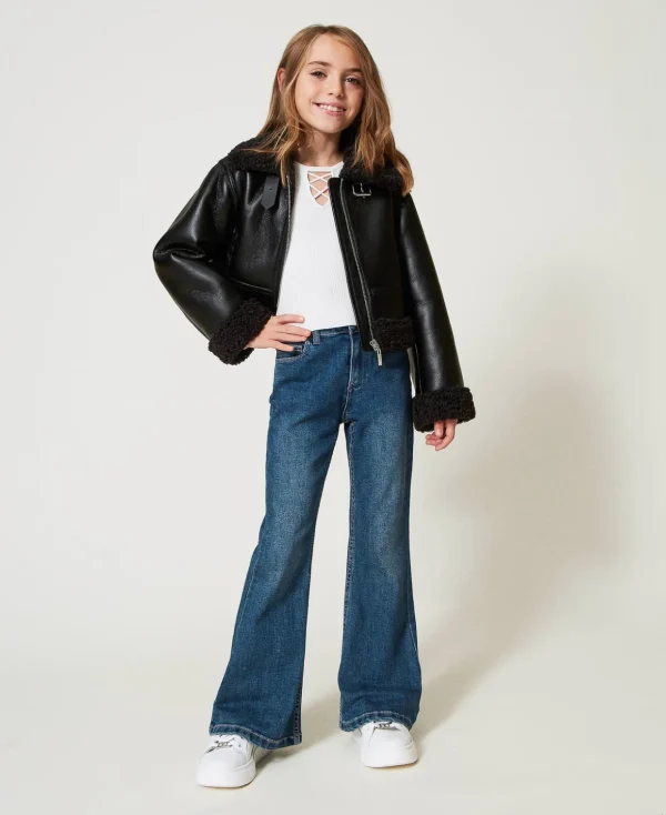 TWINSET Milano Hosen und Jeans^Bell-Bottom-Jeans Mit Fünf Taschen Denim Mid Blue