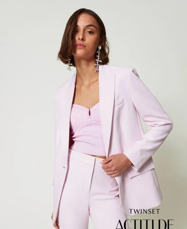 TWINSET Milano Jacken und Steppjacken | Blazer^Blazer Aus Crêpe-Cady „Pink Tulle“-Rosa
