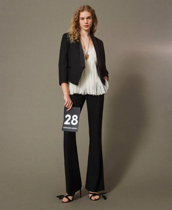 TWINSET Milano Jacken und Steppjacken | Blazer^Blazer Aus Serge Aus Wollmischung Schwarz