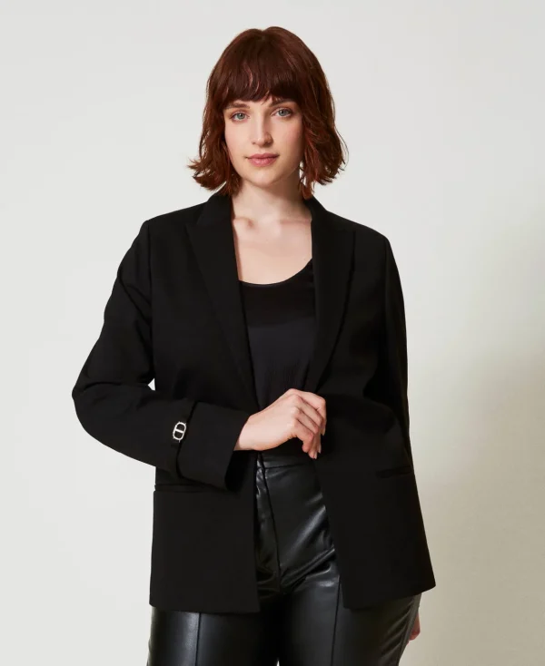 TWINSET Milano Jacken und Steppjacken | Blazer^Blazer Mit „Oval T“-Riegeln Schwarz