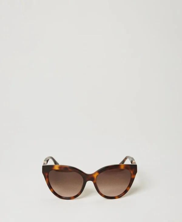 TWINSET Milano Sonnenbrillen^Cat Eye-Sonnenbrille In Schildpatt-Optik Classic Havana