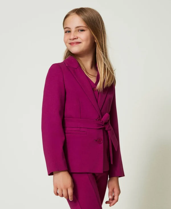 TWINSET Milano Jacken und Outerwear^Einreihiger Blazer Mit Gürtel Magentaviolett