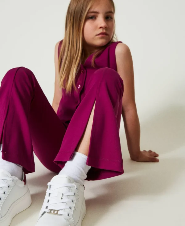TWINSET Milano Hosen und Jeans^Flare-Hose Mit Schlitz Magentaviolett