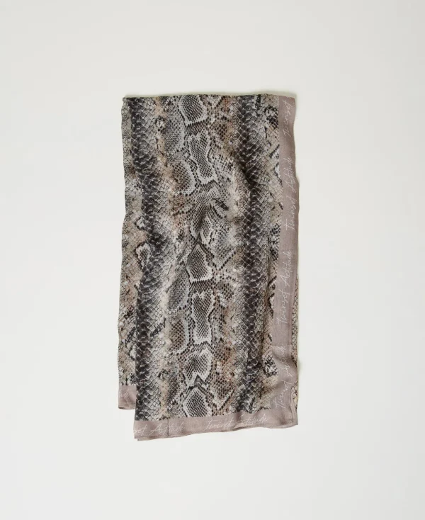 TWINSET Milano Schals^Georgettetuch Mit Schlangenprint Print Soft Snake