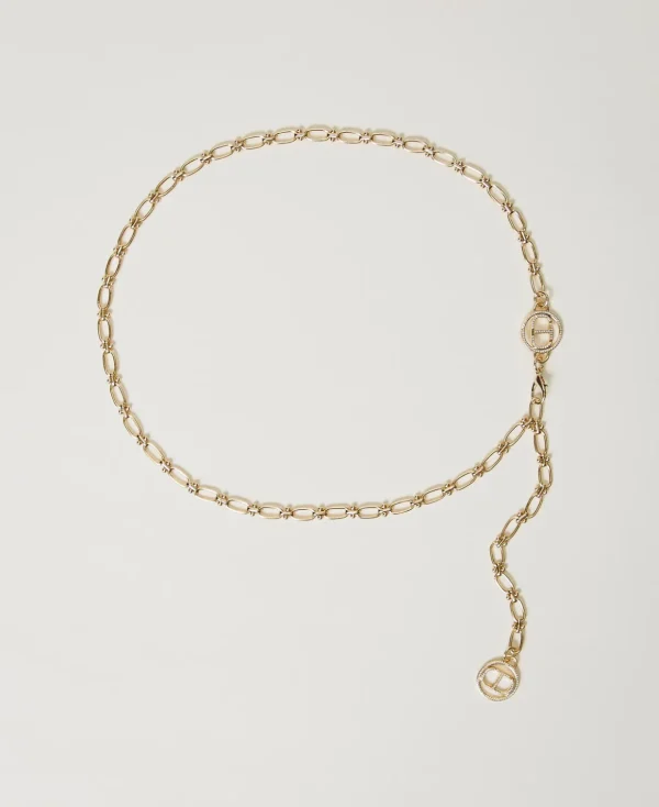 TWINSET Milano Gürtel^Gürtel Aus Kettengliedern Mit Oval T New Gold