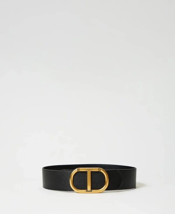 TWINSET Milano Gürtel^Gürtel Mit „Oval T“-Maxischnalle Schwarz