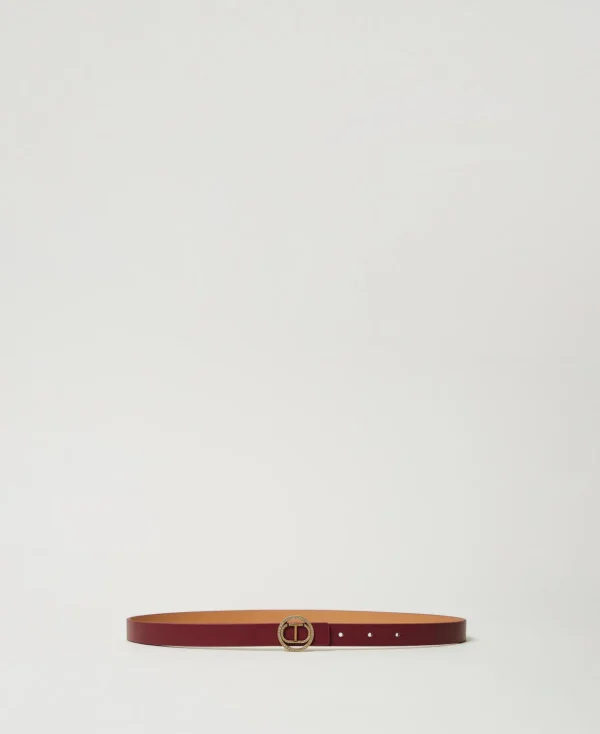 TWINSET Milano Gürtel^Gürtel Mit „Oval T“-Schnalle Und Strass „Red Plum“-Violett