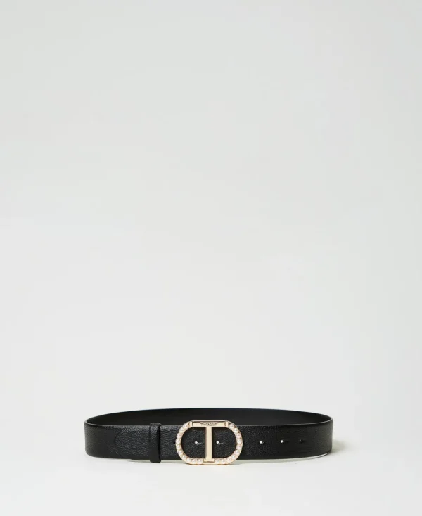 TWINSET Milano Gürtel^Gürtel Mit Perlenbesetzter „Oval T“-Schnalle Schwarz
