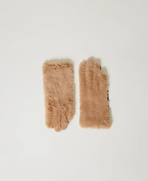 TWINSET Milano Handschuhe^Handschuhe Aus Pelzimitat „Beaver“-Braun