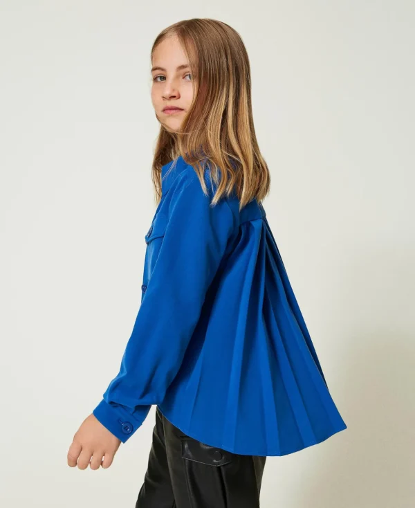 TWINSET Milano Blusen und Hemden | Jacken und Outerwear^Hemdjacke Aus Flanell „Surf“-Blau