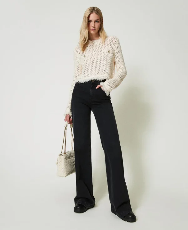 TWINSET Milano Jeans^High-Waist-Jeans Mit Flare-Fit Denimschwarz