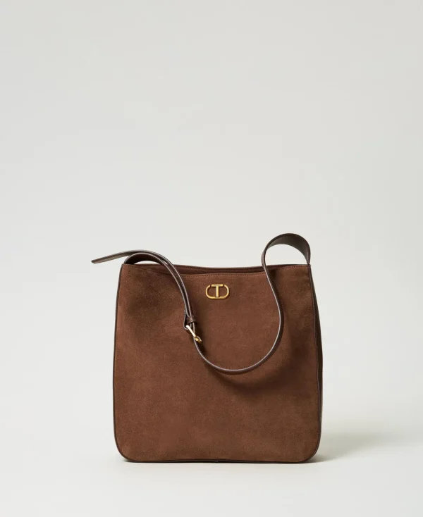 TWINSET Milano Hobo-Bags | Umhängetaschen^Hobo-Bag „Chelsea“ Aus Leder Kuvertürenbraun