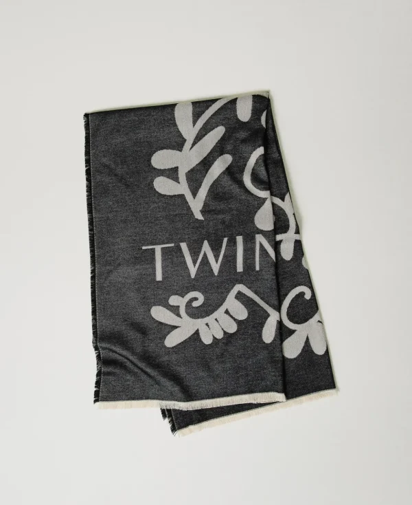 TWINSET Milano Schals^Jacquardschal Mit Logo Schwarz