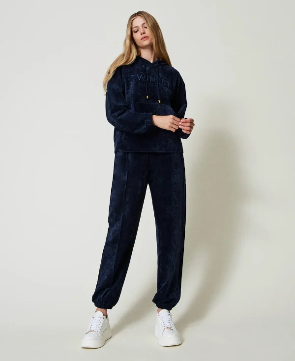 TWINSET Milano Joggers^Joggers Aus Samt Blackout Blau