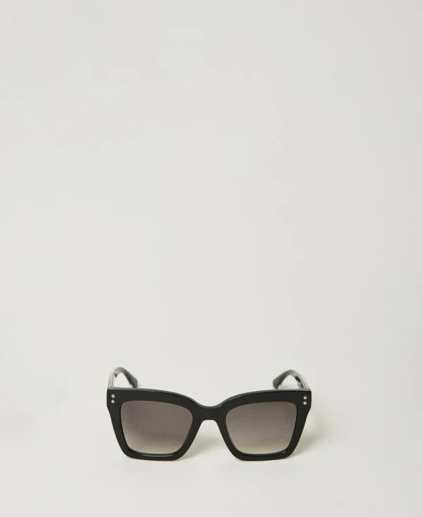 TWINSET Milano Sonnenbrillen^Karree-Sonnenbrille Mit Nieten Shiny Black