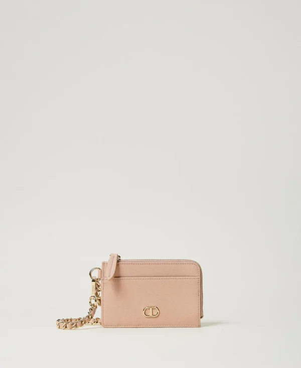 TWINSET Milano Geldbörsen und Schlüsselanhänger^Kartenetui Mit Kette Und Oval T „Peachy Keen“-Rosa