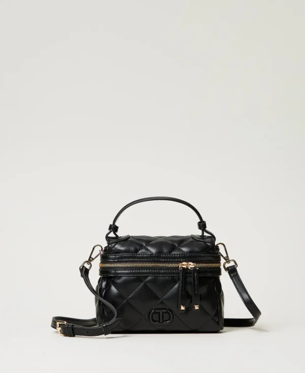 TWINSET Milano Minitaschen | Schultertaschen^Kleine Top-Handle-Bag „Cécile“ Mit Steppmotiv Schwarz