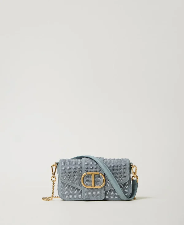 TWINSET Milano Minitaschen | Schultertaschen^Kleine Umhängetasche „Amie“ Mit Strass Gainsborough-Grau