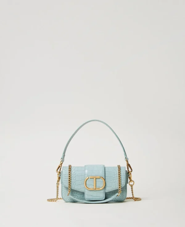 TWINSET Milano Minitaschen | Schultertaschen^Kleine Umhängetasche „Amie“ Mit Krokoprägung Gainsborough-Grau