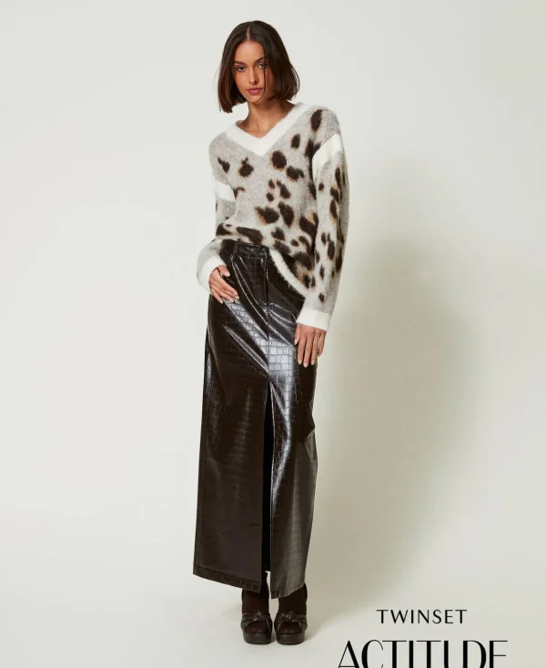 TWINSET Milano Röcke | Hosenanzüge und Kostüme^Maxirock Mit Animalprint „Molé“-Braun