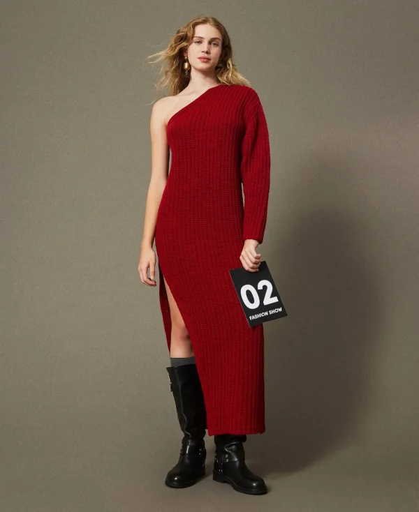 TWINSET Milano Elegante Kleider | Strickkleider^Maxistrickkleid „Alice“ Venedigrot