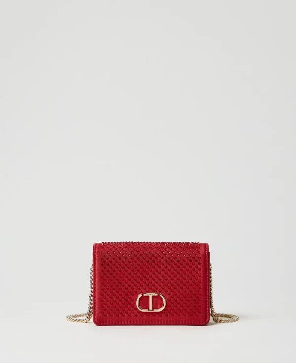 TWINSET Milano Minitaschen | Schultertaschen^Mini-Umhängetasche Aus Satin Mit Strass Venedigrot