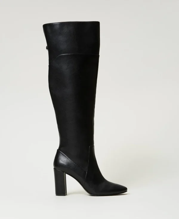 TWINSET Milano Stiefel und Stiefeletten | High Heels^Overknee-Stiefel Schwarz