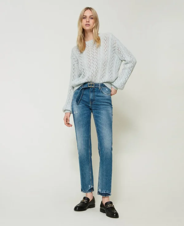 TWINSET Milano Jeans^Regular-Fit-Jeans Mit Gürtel Denim