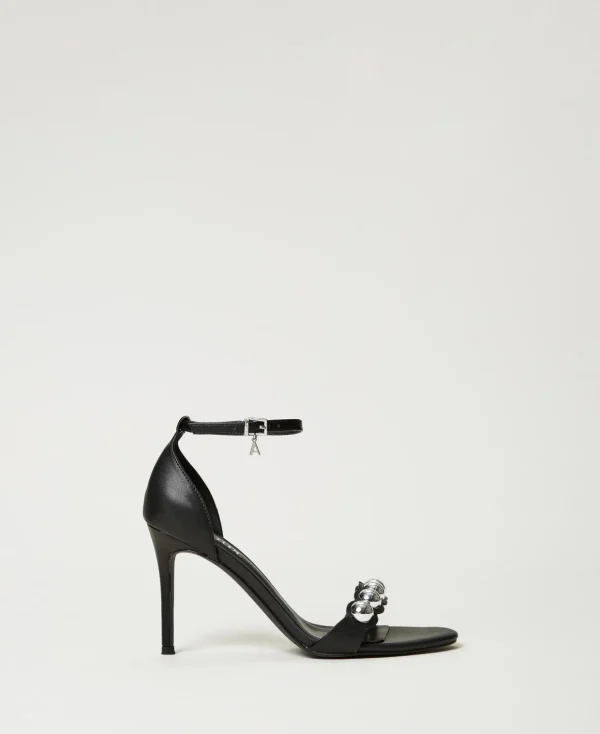 TWINSET Milano Pumps und Sandalen | High Heels^Sandalette Mit Nieten Schwarz