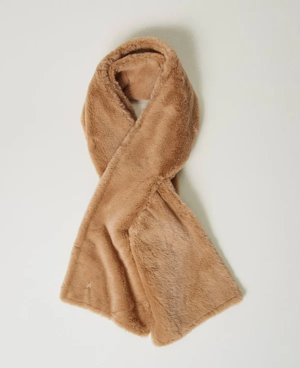 TWINSET Milano Schals^Schal Aus Pelzimitat „Beaver“-Braun