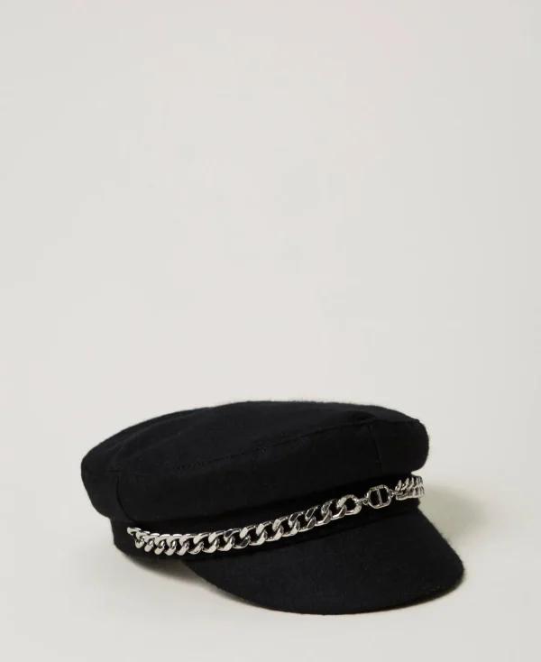 TWINSET Milano Accessoires^Schirmmütze Aus Tuch Schwarz