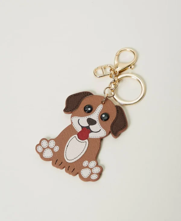 TWINSET Milano Geldbörsen und Schlüsselanhänger^Schlüsselanhänger Mit Hund Und Oval T Malzschokolade