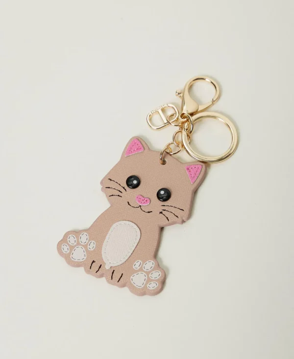 TWINSET Milano Geldbörsen und Schlüsselanhänger^Schlüsselanhänger Mit Katze Und Oval T „Peachy Keen“-Rosa