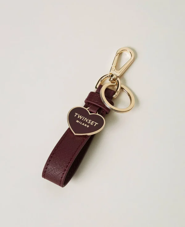 TWINSET Milano Geldbörsen und Schlüsselanhänger^Schlüsselanhänger Mit Lackiertem Herz „Raspberry Radiance“-Violett