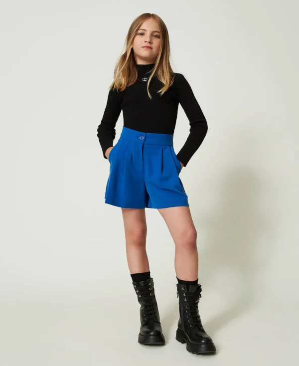 TWINSET Milano Hosen und Jeans^Shorts Aus Flanell „Surf“-Blau