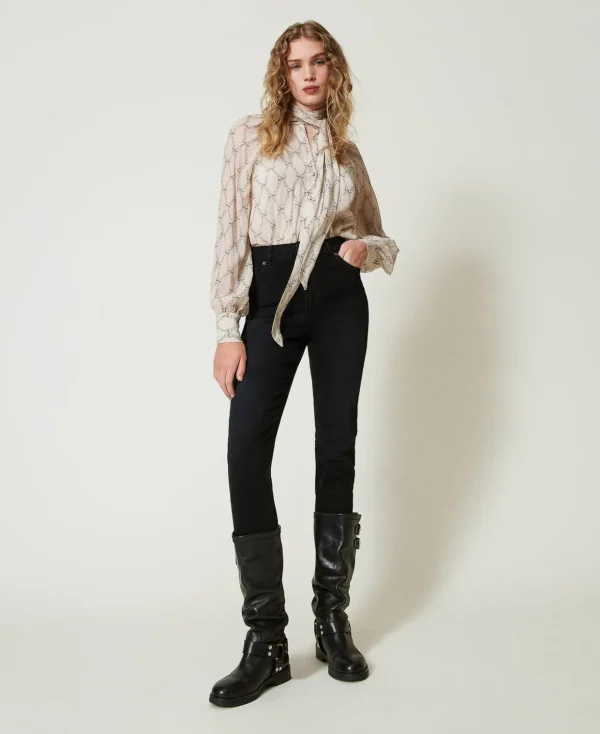 TWINSET Milano Jeans^Slim-Fit-Jeans Mit Fünf Taschen Denimschwarz
