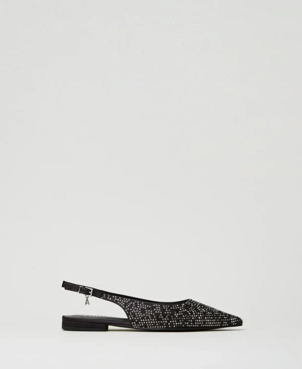 TWINSET Milano Flache Schuhe | Ballerinas und Mokassins^Slingback-Ballerina Mit Strass Schwarz