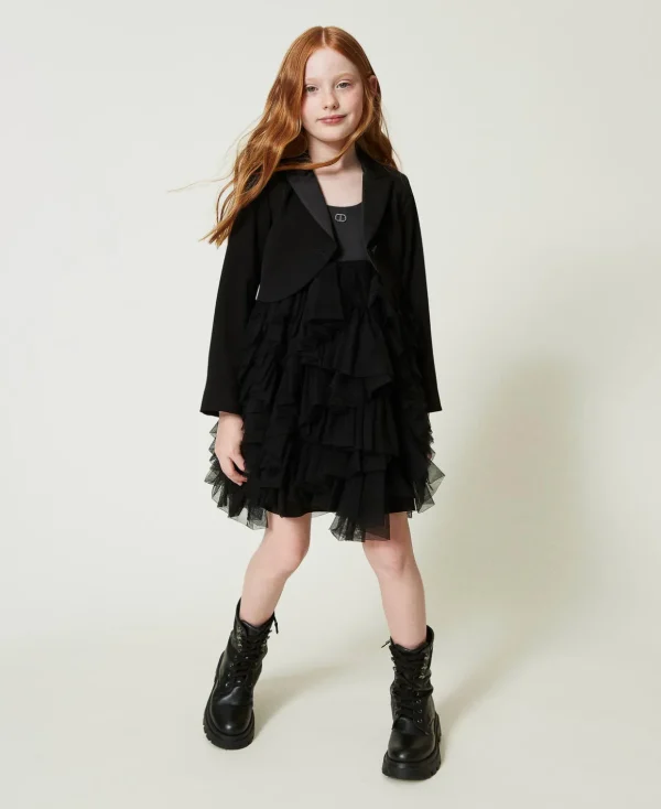 TWINSET Milano Jacken und Outerwear^Spenzer Aus Flanell Schwarz