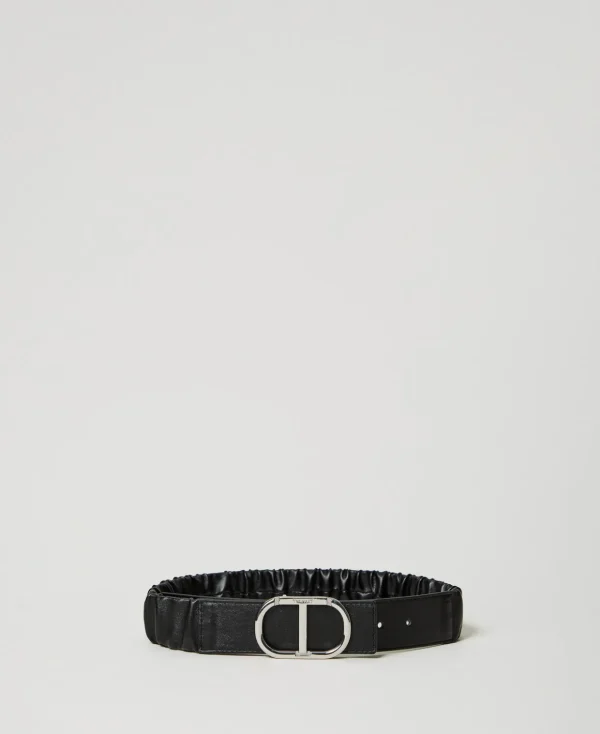TWINSET Milano Accessoires^Stretchgürtel Mit „Oval T“-Schnalle Schwarz