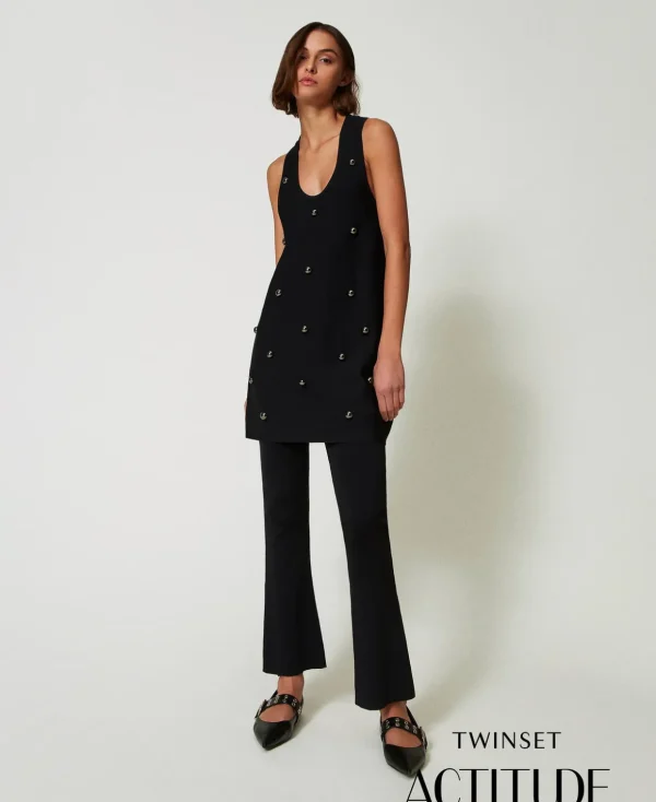TWINSET Milano Flare-Hosen | Hosenanzüge und Kostüme^Strickhose Im Flare-Fit Schwarz