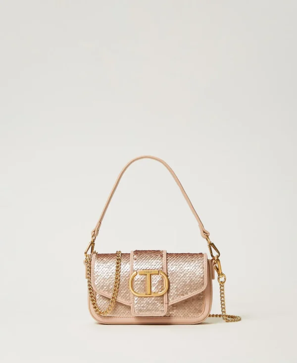 TWINSET Milano Minitaschen | Schultertaschen^Umhängetasche „Amie“ Mit Pailletten „Peach Pink“-Rosa