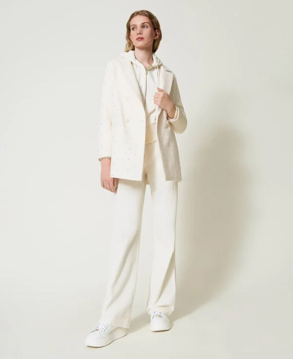 TWINSET Milano Elegante Hosen | Weite Hosen und Palazzohosen^Weite Hose Aus Samt Perlmutt