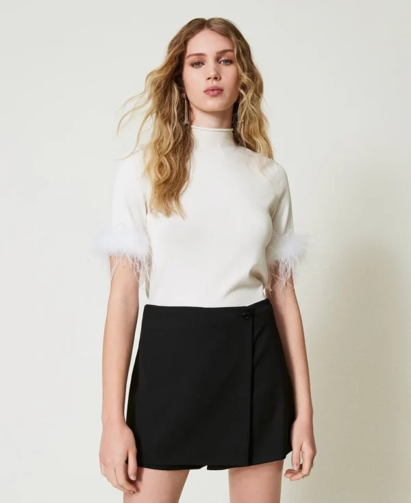 TWINSET Milano Shorts^Wickelshorts Aus Wollmischung Schwarz